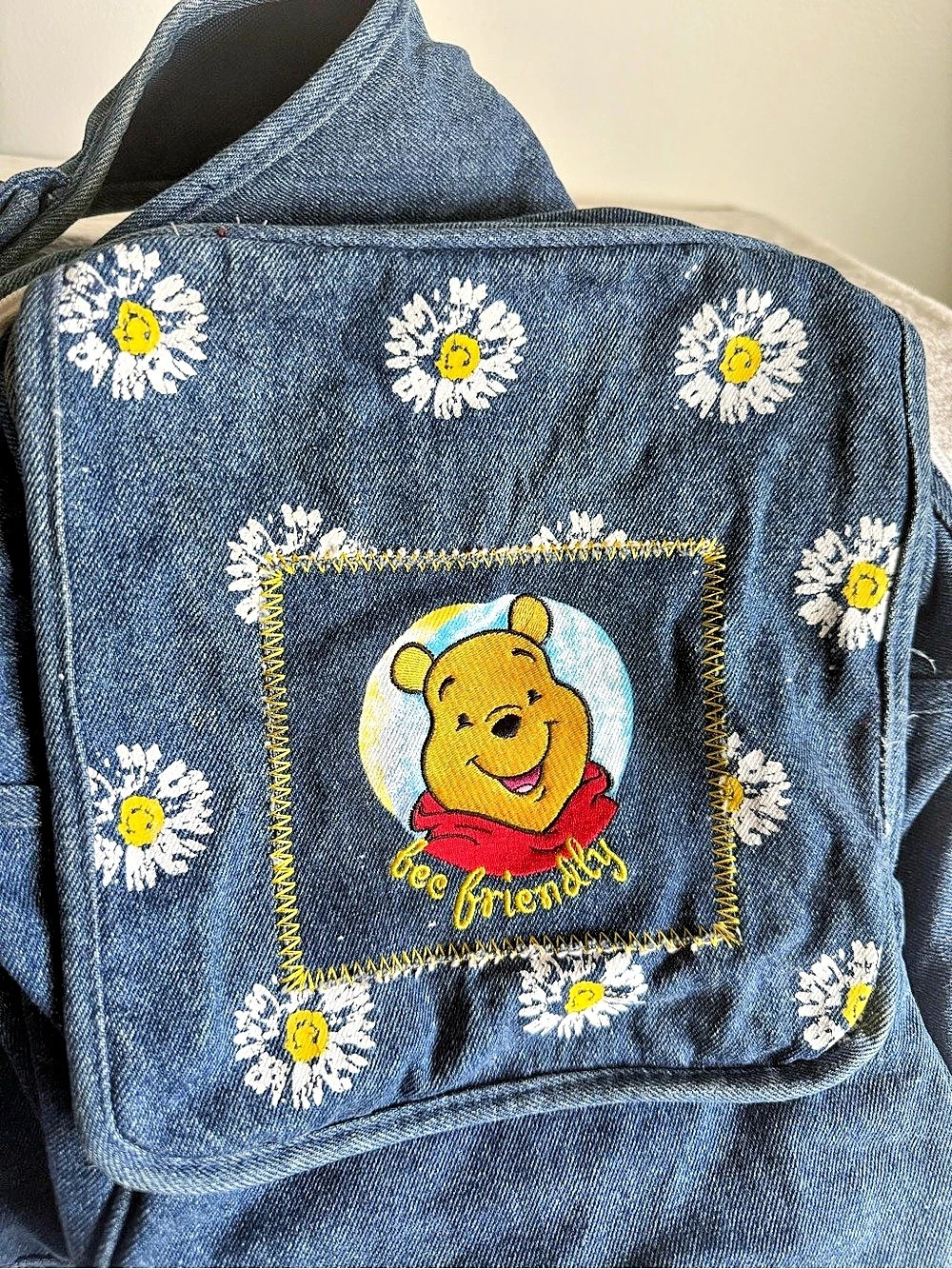 Denim Winnie The Pooh Crossbody Y2K backpack - Picture 6 of 16